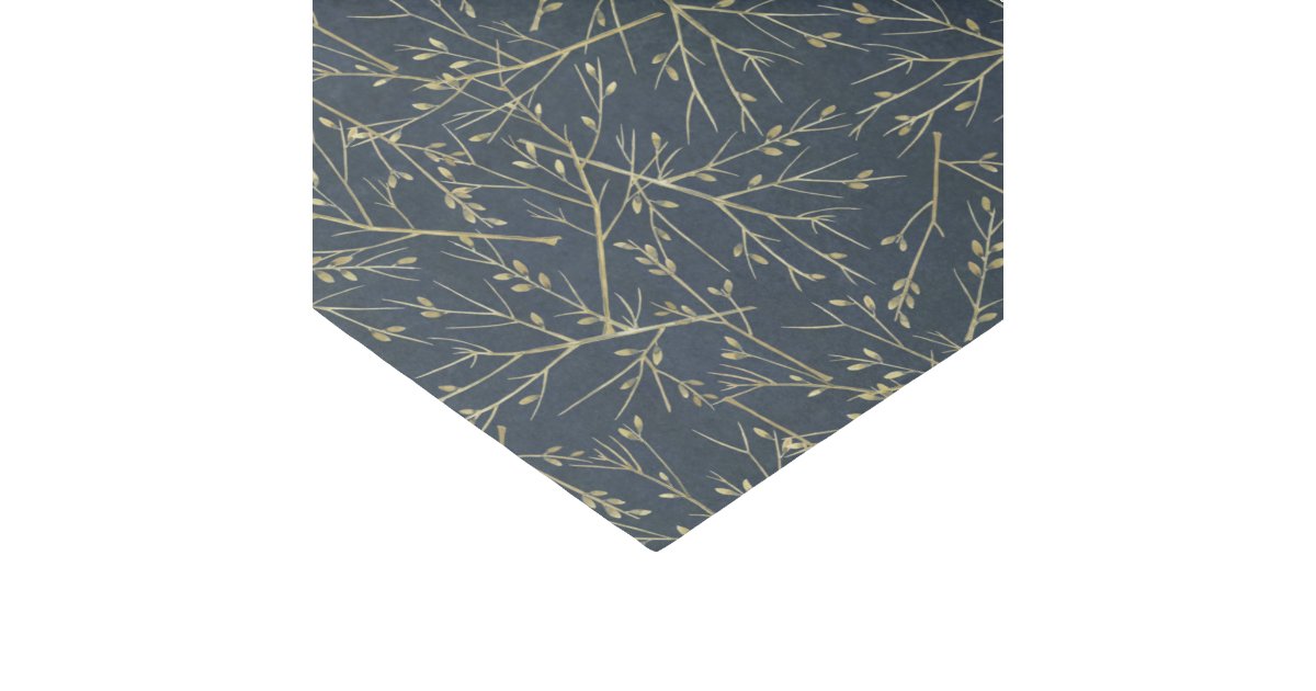 Gold and Silver Polka Dots on Navy Blue Tissue Paper