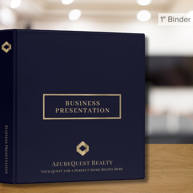 Navy Blue and Gold Presentation Binder (Creator Uploaded)
