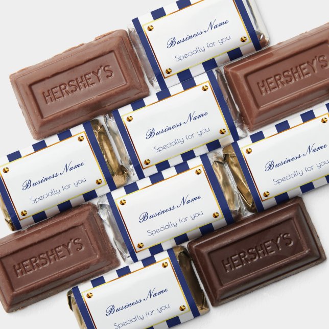 Navy blue and gold promotional business candy gift hershey's miniatures (Assorted)
