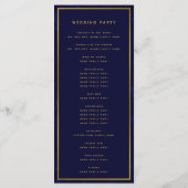 Navy Blue and Gold Wedding Ceremony Program | Zazzle