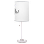 Navy Blue and Gray Elephant Table Lamp (Right)