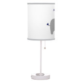 Navy Blue and Gray Elephant Table Lamp (Left)