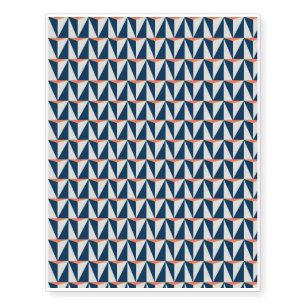 Navy Blue and Gray Geometric Temporary Tattoos
