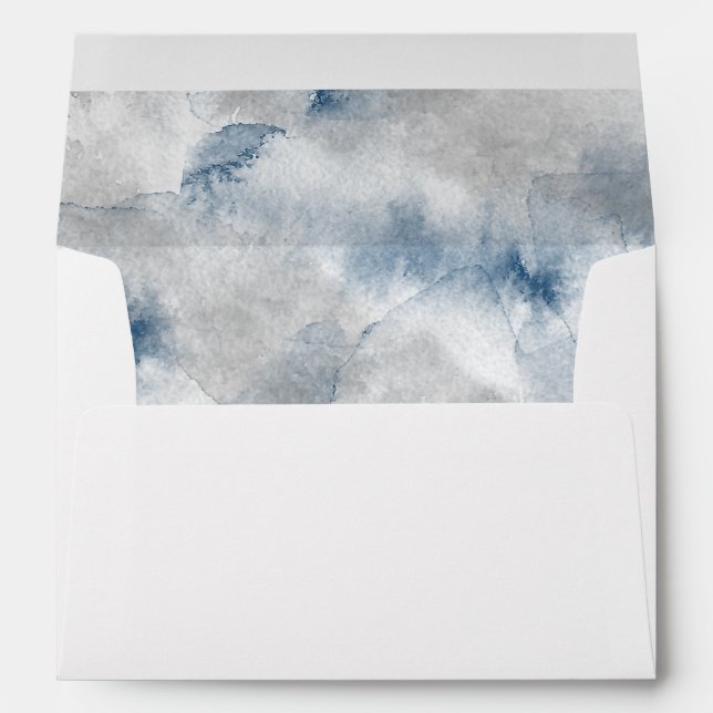 Navy Blue and Gray Watercolor Envelope (Back (Bottom))