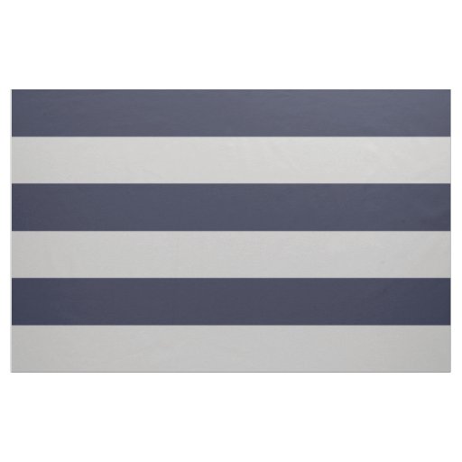 Navy Blue and Gray Wide Stripes Large Scale Fabric