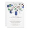 Navy Blue and Green Hanging Mason Jars Wedding