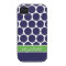 Navy Blue and Green Mod Big Dots Custom Monogram