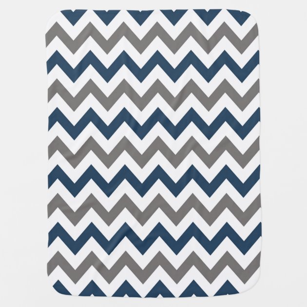 Blue chevron best sale baby blanket