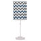 Navy Blue and Grey Chevron Table Lamp