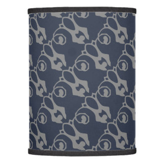 Navy Blue and Grey Customizable Design Lamp Shade