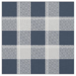 Navy Blue and Grey Lumberjack Plaid Fabric