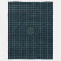 Navy Blue and Hunter Green Tartan Plaid