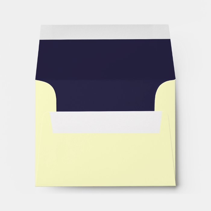 Navy Blue and Ivory or Bone White A2 Envelopes