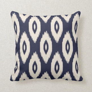 Tribal Aztec Print Pillows Decorative Throw Zazzle Navy Blue And Ivory Tribal Ikat Dots Throw Pillow