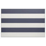 Navy Blue and Ivory Wide Stripes Large Scale Fabric