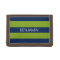 Navy Blue and Lime Green Rugby Stripes Custom Name