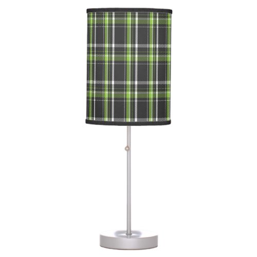 Navy Blue and Lime Green Scotland Tartan Table Lamp