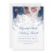 Navy Blue and Mauve Watercolor Floral Wedding