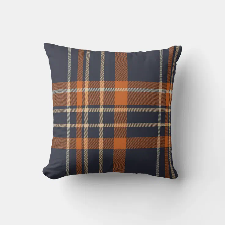 Navy blue and ivory throw pillows