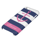 Navy Blue and Pink Anchor Monogram Case (Bottom)