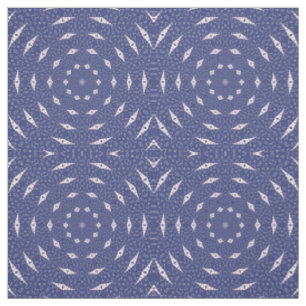 Navy Blue and Pink Mitochondria Mandala Fabric