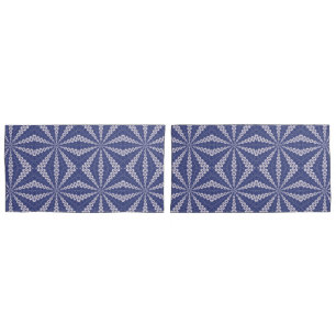 Navy Blue and Pink Origami Fortune Teller Pattern Pillow Case