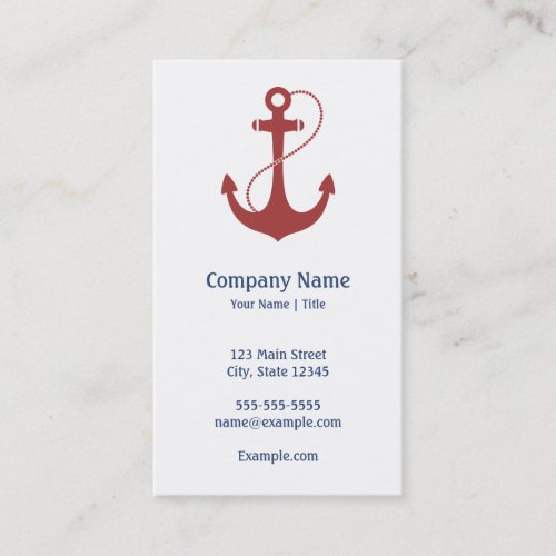 Nautical Anchor Business Card Templates