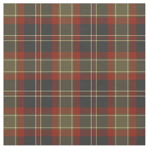 Navy Blue and Red Rustic Plaid Fabric