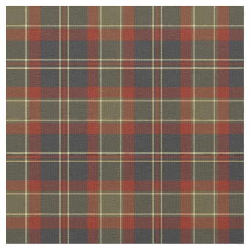 Navy Blue and Red Rustic Plaid Fabric
