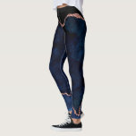 navy blue and rose gold agate leggings<br><div class="desc">navy blue and rose gold agate</div>