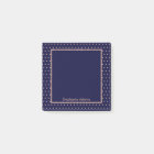 Navy Blue and Rose Gold Textured Polka Dot Pattern