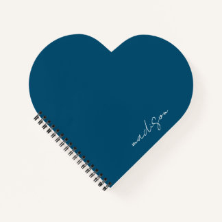 Navy Blue and script name Notebook
