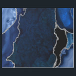 Navy Blue and Silver Faux Glitter Agate Wrapping Paper<br><div class="desc">This elegant and glamorous wrapping paper is versatile and can be used for giving gifts or art and craft projects. It is ideal for any occasion such as birthdays, weddings, bridal showers, baby showers, anniversaries or general gifts. It features navy blue marble agate on a distressed navy blue background. The...</div>