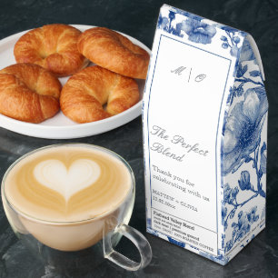 Navy Blue And Silver Wedding Roasted Coffee