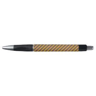 Navy blue and sunny yellow five stripes pattern pen