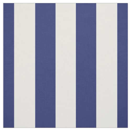 Navy Blue and White 15 Stripes Pattern Fabric