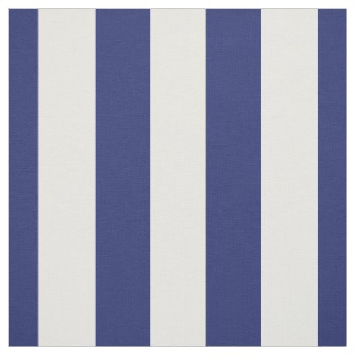 Navy Blue and White 1.5" Stripes Pattern Fabric