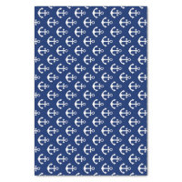 Nautical Pattern Tissue Paper, Navy Costal Pattern Gift Wrapping