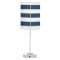 Navy Blue and White Bold Stripes Table Lamp