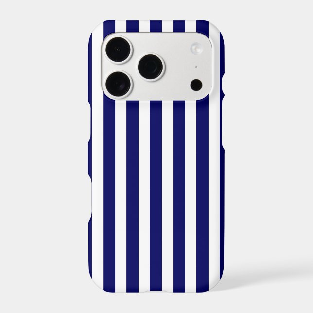 Navy blue and white candy stripes Case-Mate iPhone case (Back)