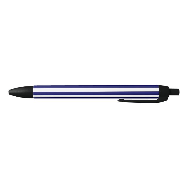 Navy blue and white candy stripes pen (Bottom)