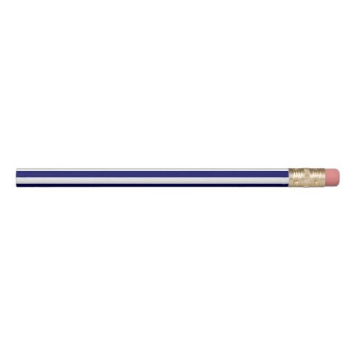 Navy blue and white candy stripes pencil