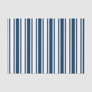 Navy blue and white candy stripes tissue paper