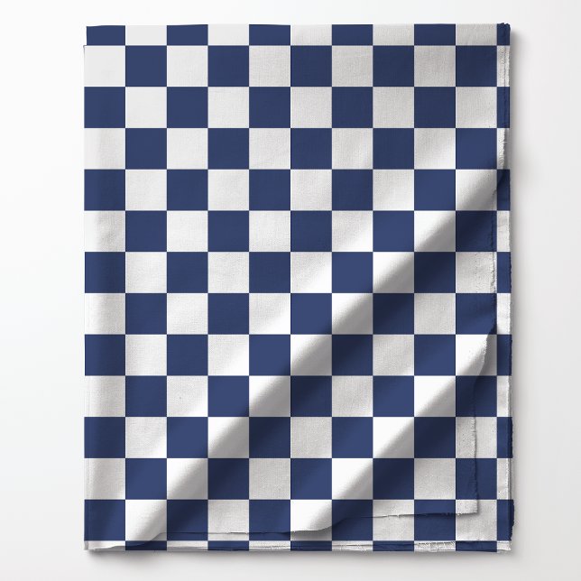 Navy Blue and White Checkered Pattern Fabric (Creator Uploaded)