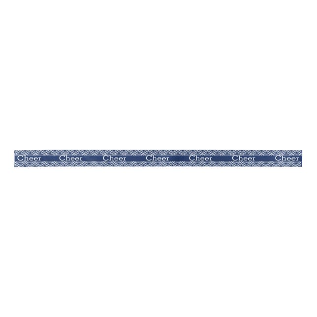 Navy Blue and White Cheer Ribbon (Front)