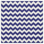 Navy Blue and White Chevron Zigzag Pattern Fabric