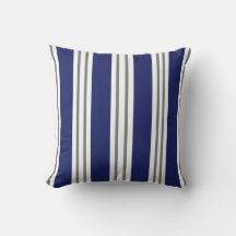 Navy Blue and White Coastal Stripes