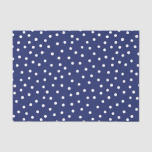 Navy Blue and White Confetti Dots Pattern Tissue Paper