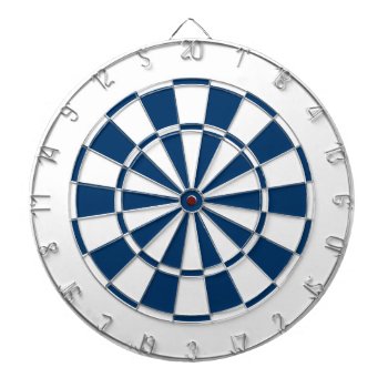 Navy Blue And White Dartboard by asyrum at Zazzle