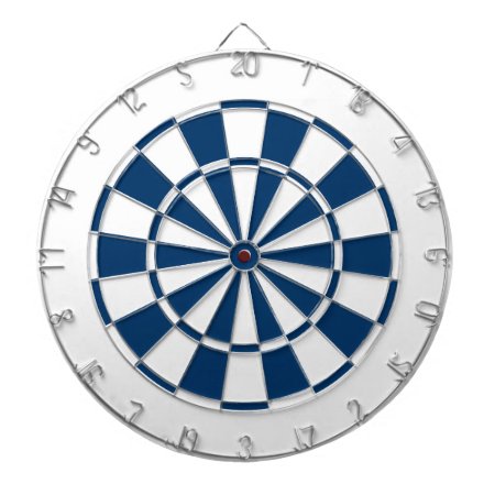 Navy Blue And White Dartboard